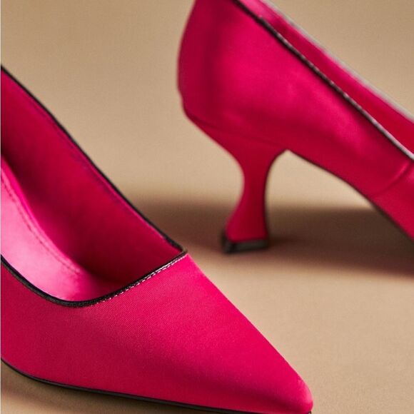 Pink Pointed Toe Stiletto Heels - Picture 3 of 8